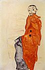 Egon Schiele I Love Antitheses painting